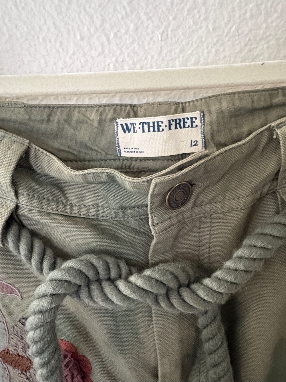 NWOT Free People We The Free Electric Sands Embroidered Pants - Picture 8 of 9